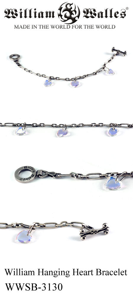 William Hanging Heart Bracelet