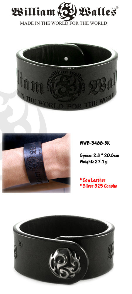 William Logo Armlet レザーブレスレット