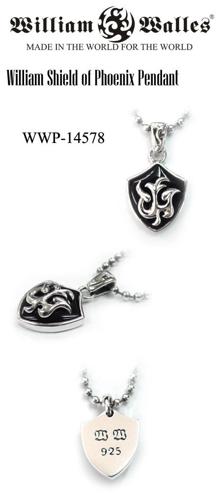 William Shield of Phoenix Pendant シルバー ペンダ