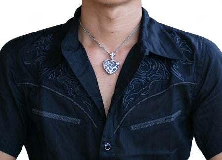 William Spoted Heart Pendant シルバー ペンダント