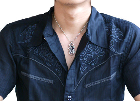 William Wave Side Pendant シルバー ペンダント