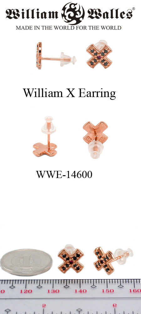 William X Earring シルバー ピアス