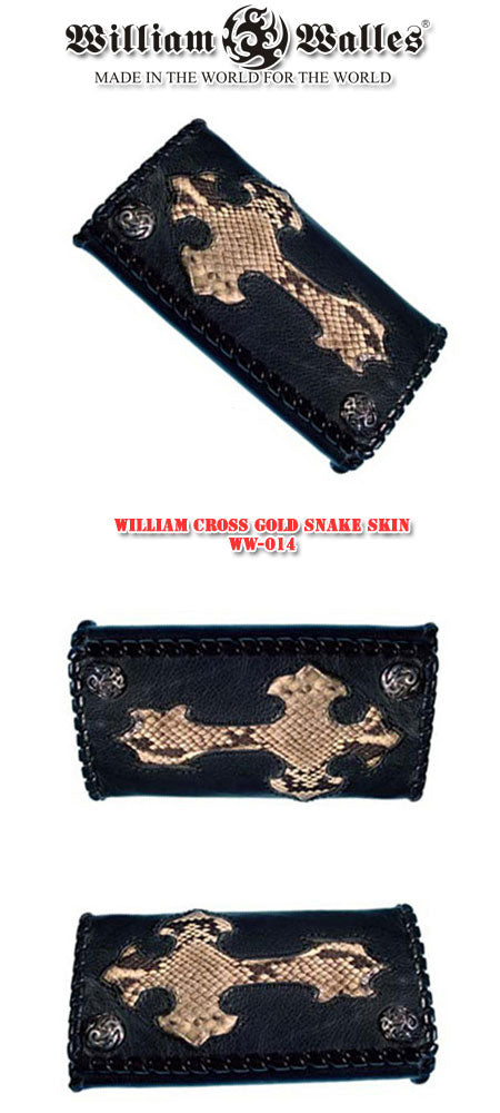 William Cross Gold Snake Skin レザー 財布 / ウォ&