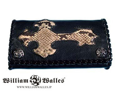 William Cross Gold Snake Skin レザー 財布 / ウォ&