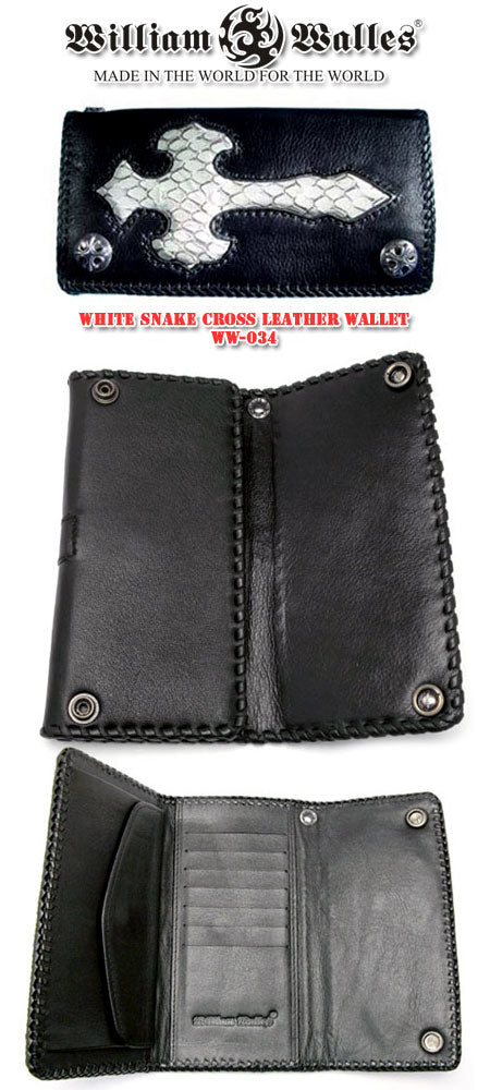 White Snake Cross Leather Wallet レザー 財布 / ウ&