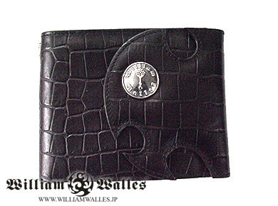 Black Crocodile Short Wallet -Limited Edition レザ