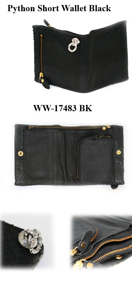Paison Short Wallet Black レザー 財布 / ウォレット