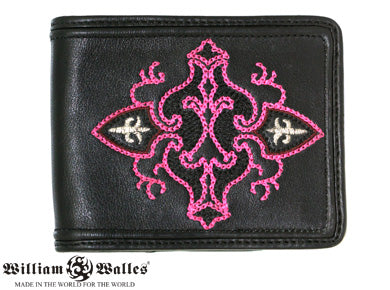 Pink Embroidery Short Wallet レザー 財布 / ウォレ&