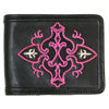 Pink Embroidery Short Wallet レザー 財布 / ウォレ&