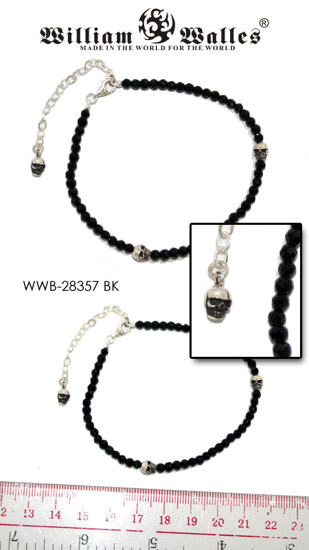 Black Spinnel Skull Bracelet I スピネル