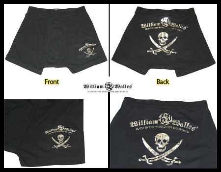 Pirate Skull Black Boxer Short