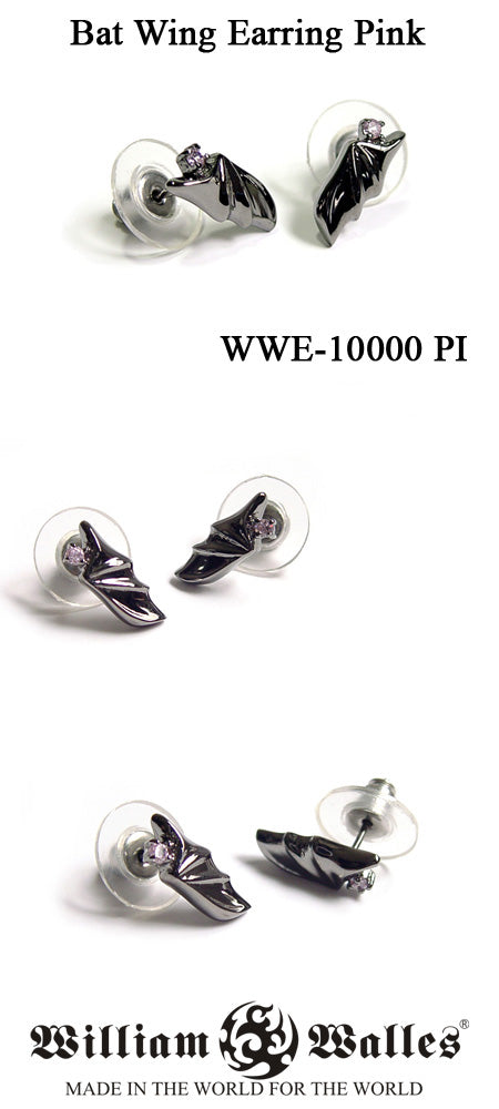 Bat Wing Earring Pink シルバー ピアス