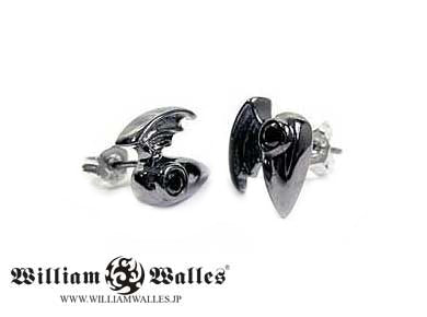 Black Wing Pierced Earring シルバー ピアス