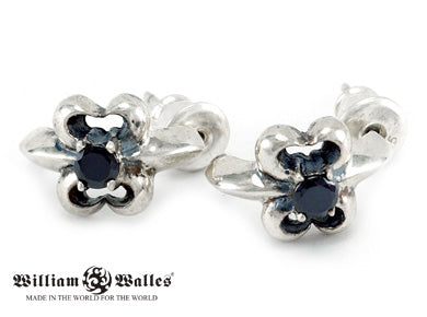 Black Scroll Earring シルバー ピアス
