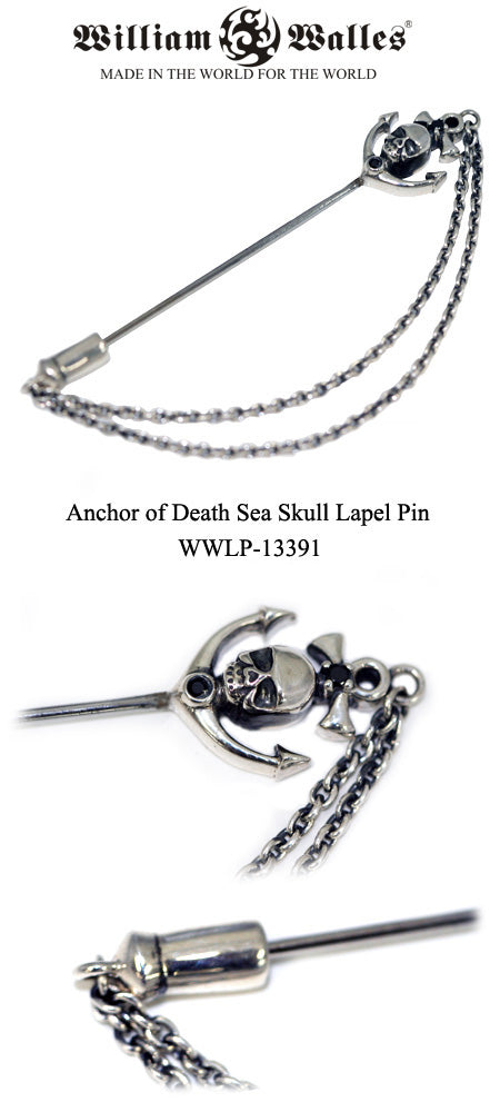 Anchor of Death Sea Skull Lapel Pin ラペルピン