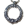 Scroll Ring Top Black シルバー ペンダント