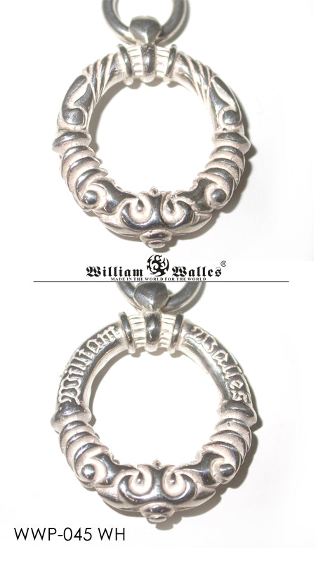 Scroll Ring Top White シルバー ペンダント