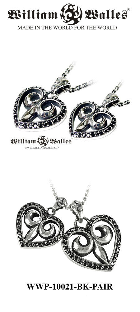 Gothic Heart Pendant PAIR