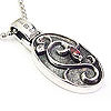 Gothic Scroll Tablet Pendant シルバー ペンダント