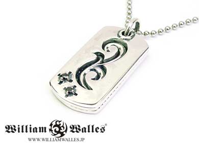 Two Point Star Gothic Scroll Pendant シルバー ペ&