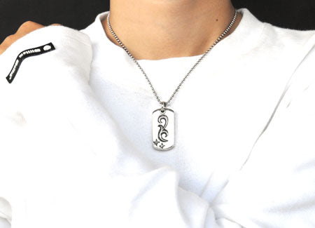 Two Point Star Gothic Scroll Pendant シルバー ペ&