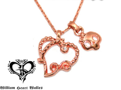 Ellen Heart & Skull シルバー ペンダント