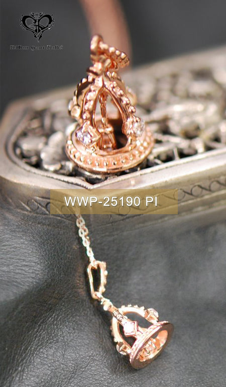 Golden Bell Necklace Pink