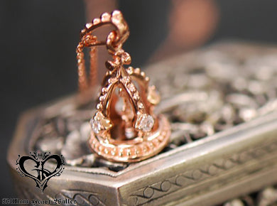 Golden Bell Necklace Pink