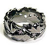 Bat Wing Ring with Pink Gem