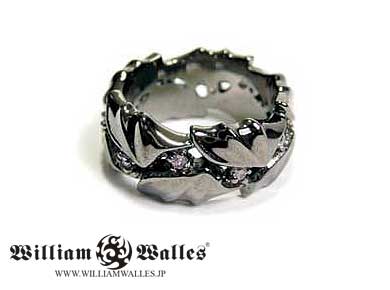 Bat Wing Ring with Pink Gem
