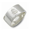 W Logo mark Plate Ring White