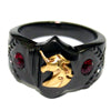 Golden Unicorn Black Ring