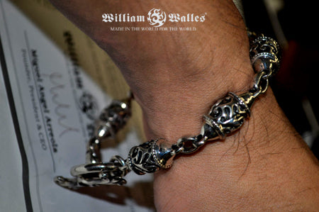Gothic Barrel Link Bracelet シルバー ブレスレット