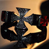 Triple Cross Bangle Black Plating