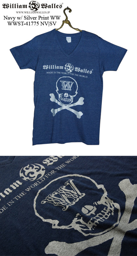 Navy with Silver Print WW Medium