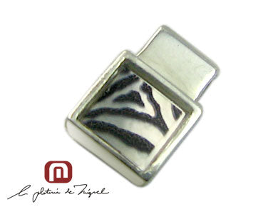 Zebra Resin Pendant シルバー ペンダント