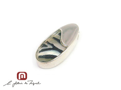 Zebra Resin Pendant シルバー ペンダント