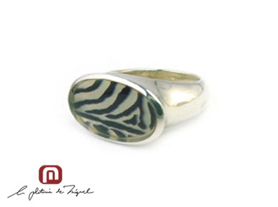 Zebra Resin Ring シルバー 指輪 / リング